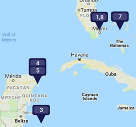 Western Caribbean gay bears cruise map