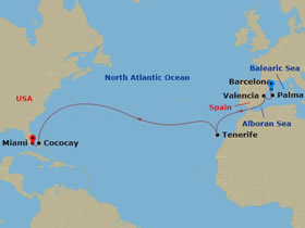 Transatlantic gay bears cruise map