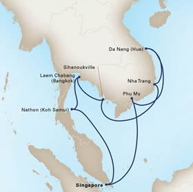 Asia gay cruise map