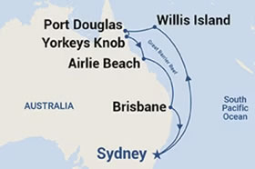 Australia gay cruise map