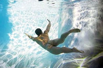 Nude gay swimming