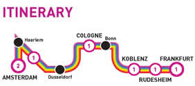 Queen of the Rhine gay cruise map
