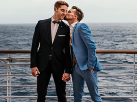 Cunard luxury gay cruise sea day