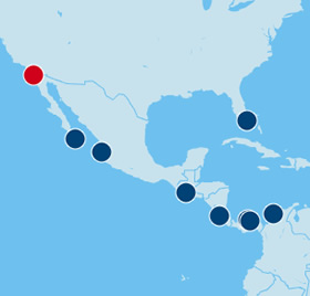 Panama Canal Gay Group Cruise map