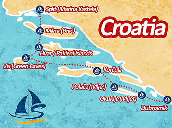 Croatia gay sailing holidays map