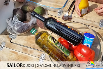 Sailordudes gay sailing cruise meals