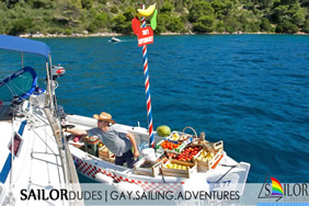 gay sailing cruise food boat
