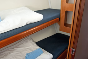 Gay sailing yacht bunk beds cabin