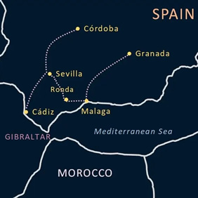 Andalusia Gay Tour Map