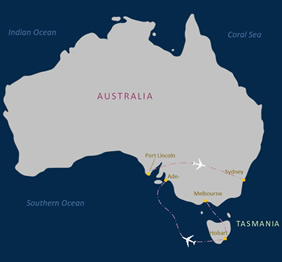 Australia Gay Tour Map