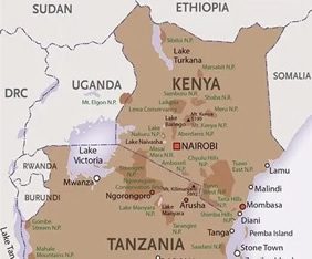 Kenya Gay Tour Map