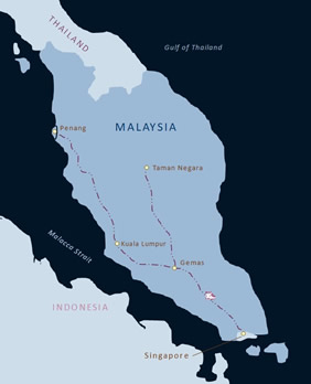 Malaysia Gay Tour Map