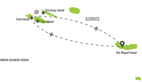 Azores Islands Gay Tour Map