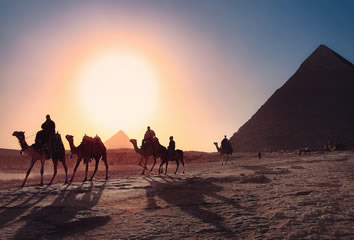 Sunset camel ride
