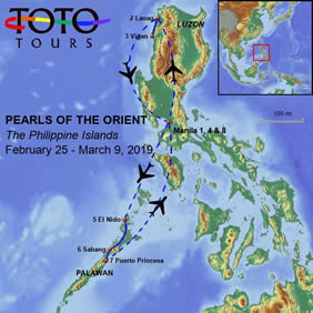 Philippine Islands gay tour map