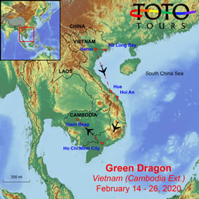 Vietnam Gay Tour Map