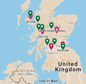 Scotland gay tour map